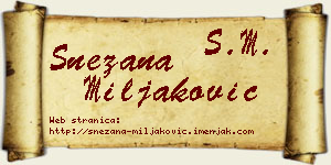 Snežana Miljaković vizit kartica